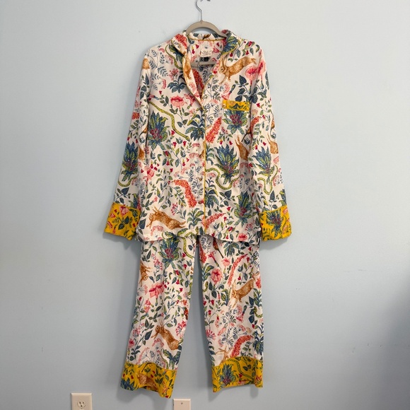 Anthropologie Other - Anthropologie Kelly Louise Judd Forest Fable Flannel Pajama Set Size M